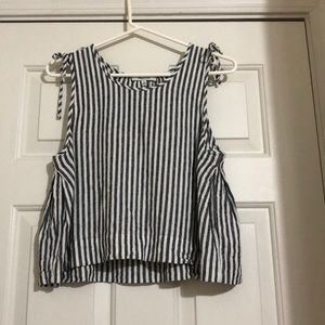 Madewell Tie Shoulder Striped Top